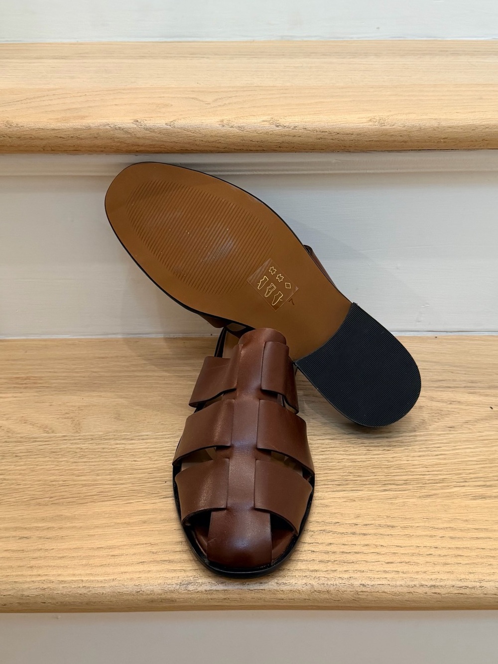 MADEWELL Brown Leather Slide Sandals - Picture 4 of 4